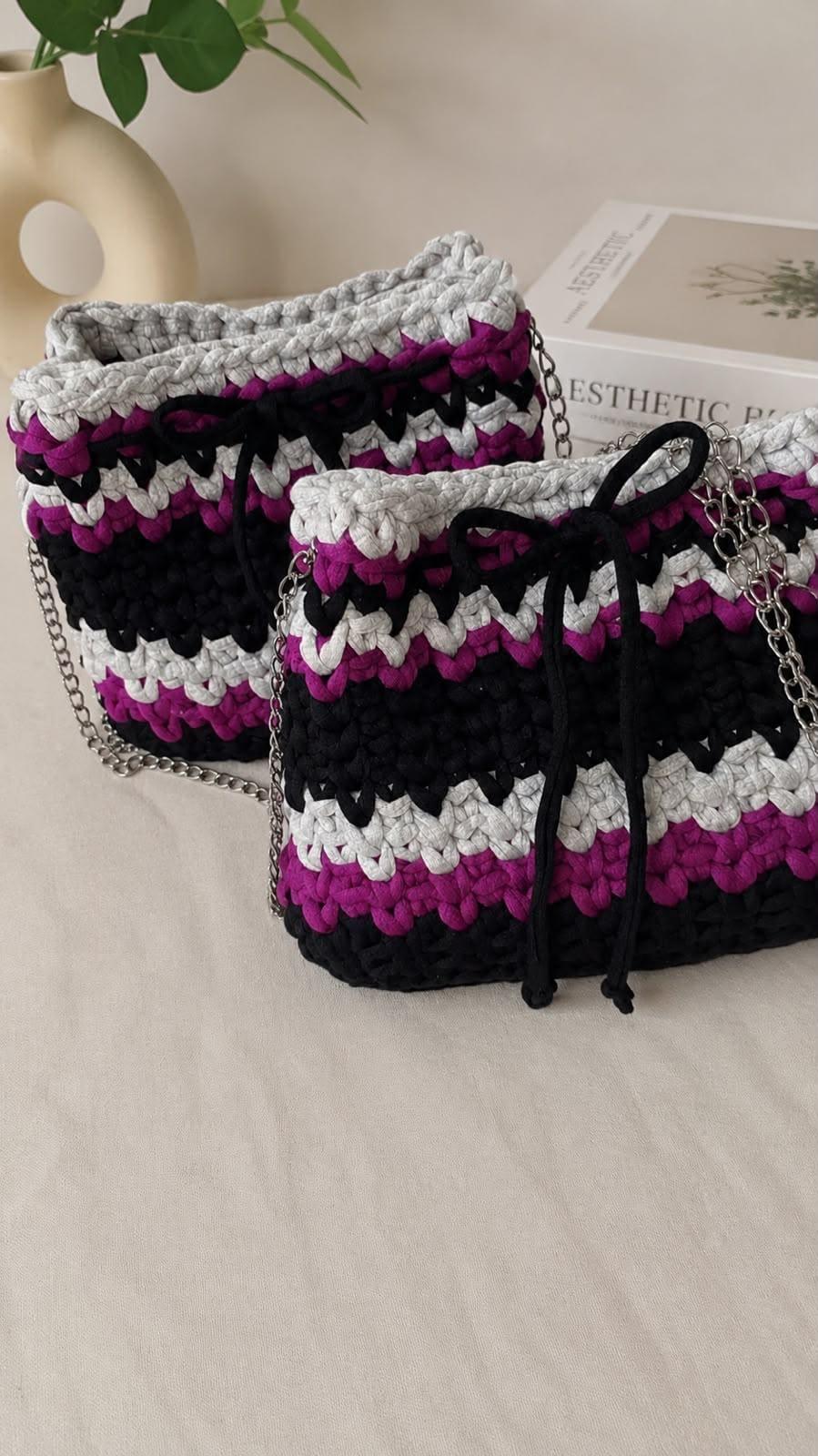 Not just a bag — a piece of handmade art you’ll love carrying every day. 💜🖤🤍
Each crochet bag is carefully handcrafted with premium yarn, giving you a timeless accessory that’s elegant, lightweight, and truly one of a kind. ✨
🧶 Handmade with love
💜 Unique design
✨ Customise order available
DM us to order yours today! 💌